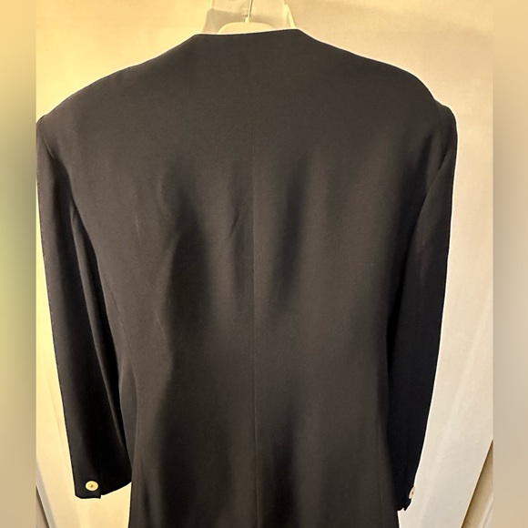 JONES NY Navy Blue Collarless Jacket Sz 14 - Picture 4 of 6